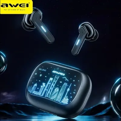 Picture of Awei T53 ANC TWS Wireless Earbuds Bluetooth 5.3 HiFi Music Active Noice Reduction + ENC HD Call Headset