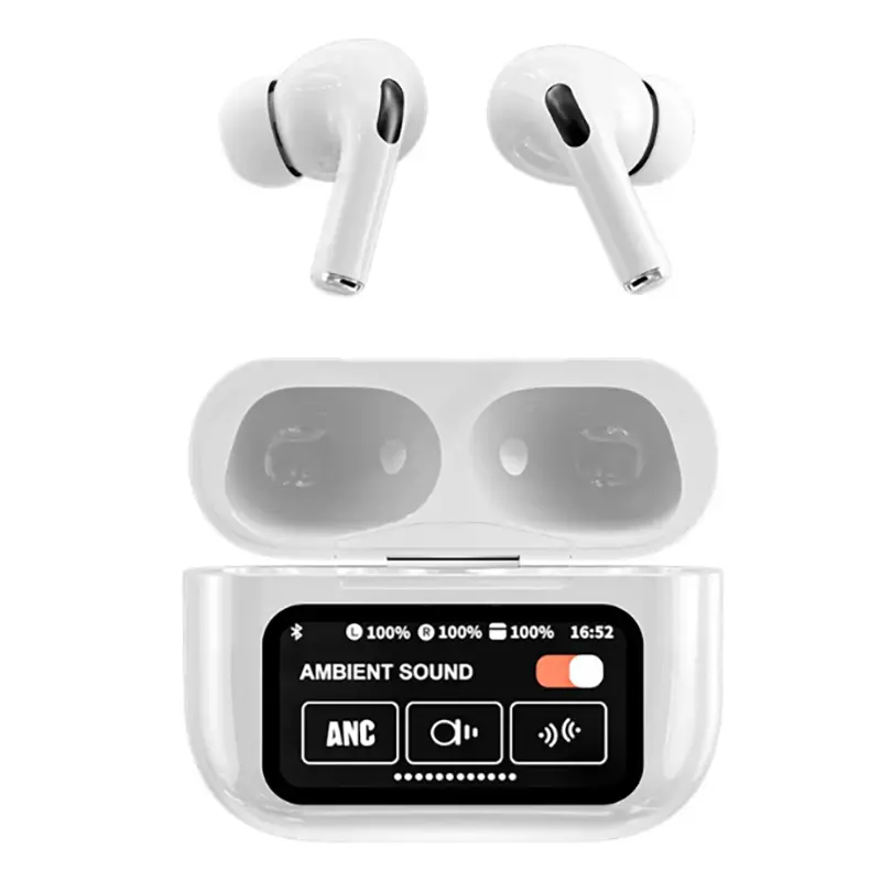 Picture of A9 Pro Touch Screen ANC Wireless Earphones TWS Noise Cancelling Earbud Bluetoth 5.3 Long Battery life HiFi Tone Quality