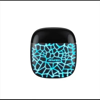 Picture of Awei T28 Pro Wireless Bluetooth Gaming Earbuds Cool LED Light Colour Change Ice Crack