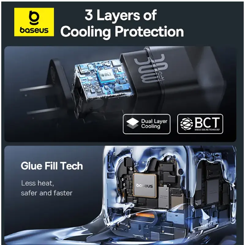 Picture of GaN5 30W Type C Fast Charging Charger Adapter for iPhone SAMSUNG Huawei Xiaomi Realme Vivo OPPO android