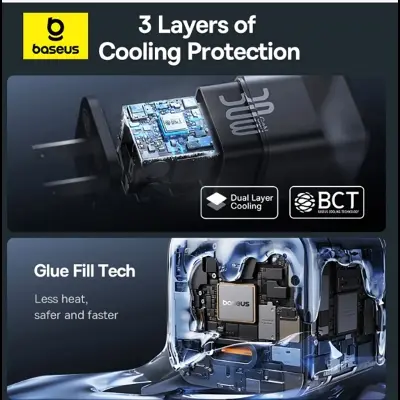 Picture of GaN5 30W Type C Fast Charging Charger Adapter for iPhone SAMSUNG Huawei Xiaomi Realme Vivo OPPO android