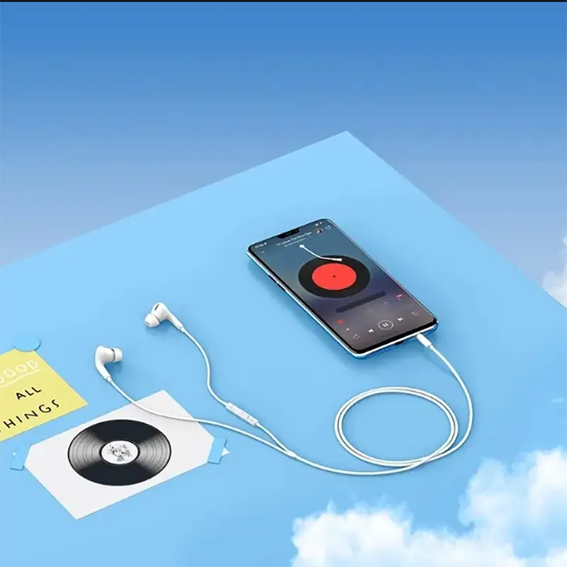 Picture of Encok H18 Wired Earphone In Ear Headset With Mic Stereo Bass Sound 3.5mm Jack Earphone Earbuds Earpiece