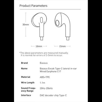 Picture of Encok C17 Type-C Wired In-ear Earphone - Headphone