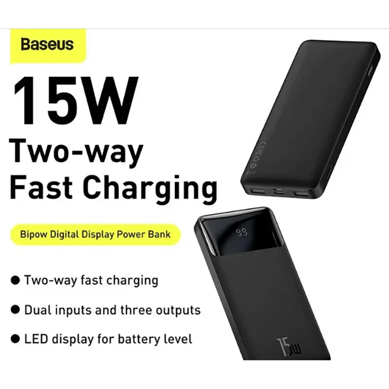 Picture of Bipow Digital Display 15W Power Bank 10000mAh