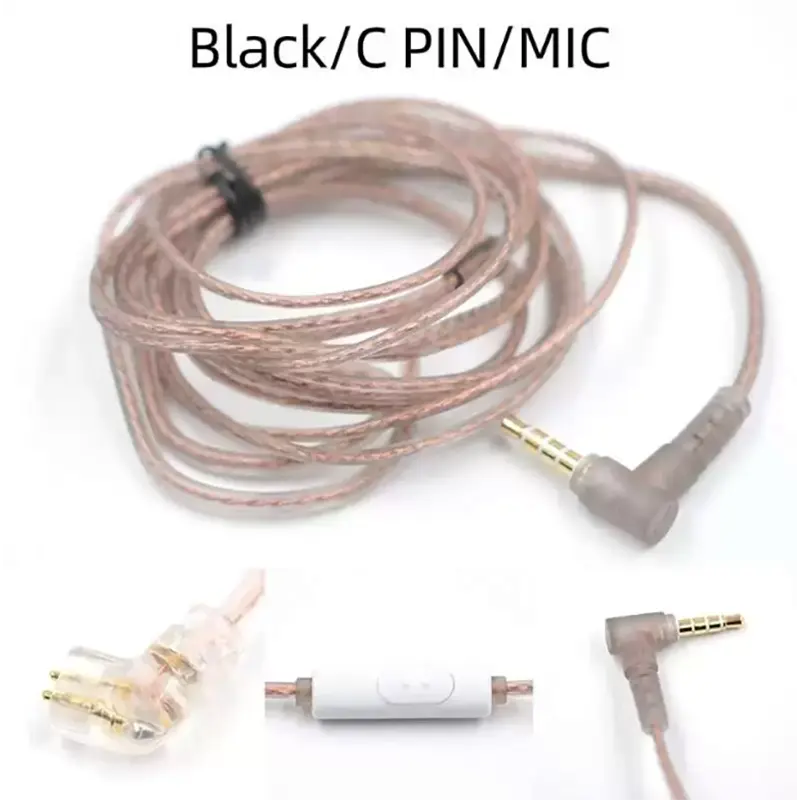 Picture of Kz Wired Earphone Cable For Kz Zsx - Zsn Pro - Zs10 Pro - With Mic - Headphone - Upgrade Kz Earphones Wired Cable Featuring Microphone