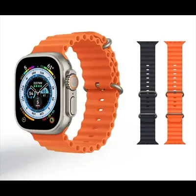 Picture of KW19 max 2.5D Curve Infinity Full HD IPS Display multicoloured double strap apple watch Series 9 watch for men women children