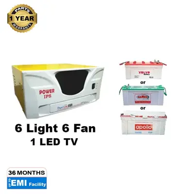 Picture of Power Home IPS 1250VA 4 (6 Light 6 Fan 1 LED TV- 2 Hour Backup)