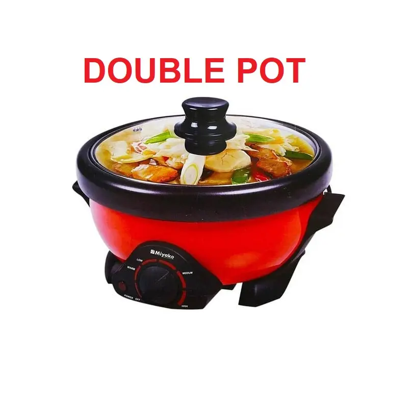 Picture of 4 Liter Miyako MC-350D Full Automatic Multi Cooker, Electric curry cooker with Removable nonstick pan cooking and warming system(350D-DOUBLEPOT)