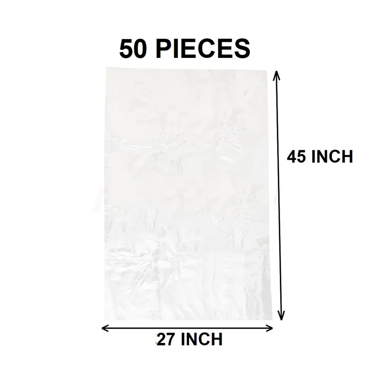 Picture of Clear (45" X27") 50PCS Trash Bag / Poly Bag / Garbage Bag / Moyla Felar Bag / Polibag(Multicolor)