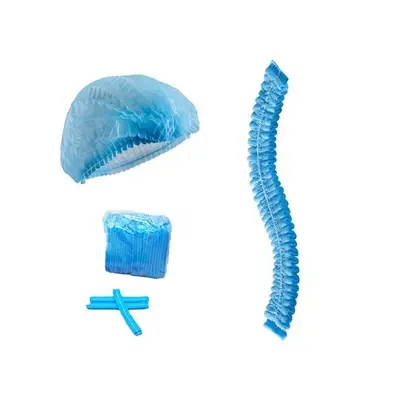 Picture of 40 Pcs Cooking Kitchen Multipurpose Head Cover Hair Net Senga Bouffant Mop Clip - Medical Anti Dust Tissue Mob Cap(Multicolor)