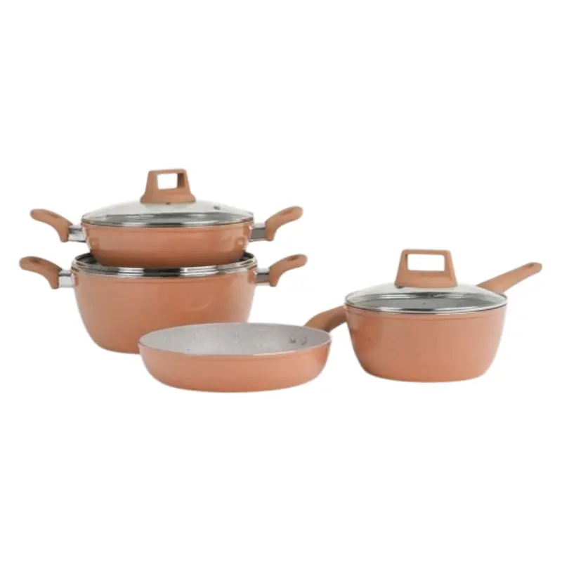 Picture of Kiam 7 Pcs Chromatic Ceramic Granite Cookware Set (Induction bottom)(Multicolor)