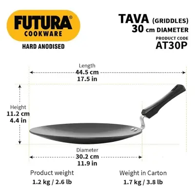 Picture of Hawkins Futura Nonstick Tava 30 cm AT30P(Black)