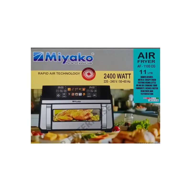 Picture of Miyako Air Fryer AF-1100 CG Non Stick Food Grade Inverter Tech Rapid Air Technology-11L Capacity 2400 WATT(Multicolor)