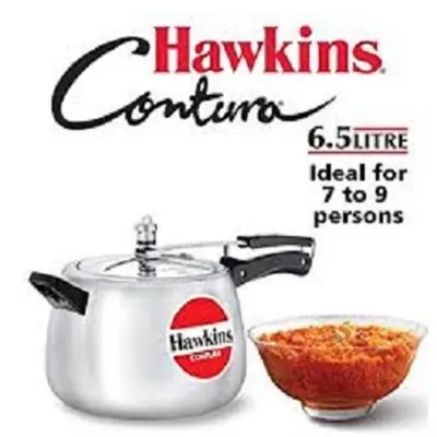 Picture of Hawkins Contura Silver Pressure Cooker 6 litre(Silver)