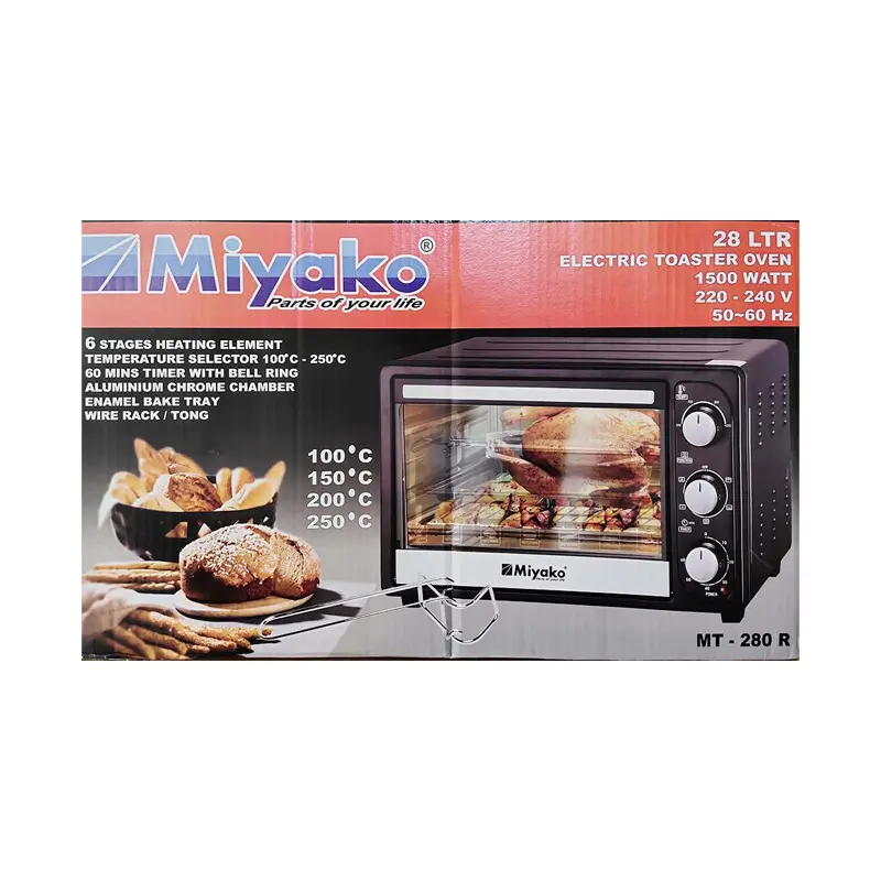 Picture of Miyako 28 Liter Electric Oven MT-280R with Chamber Enamel Bake Tray(Mixed)