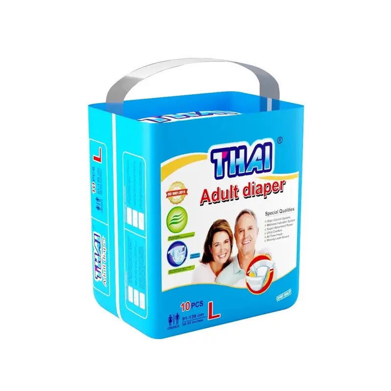 Picture of Thai Adult Diaper Size-L 10PCS (91-139CM) (36-55 Inches)(Multicolor)