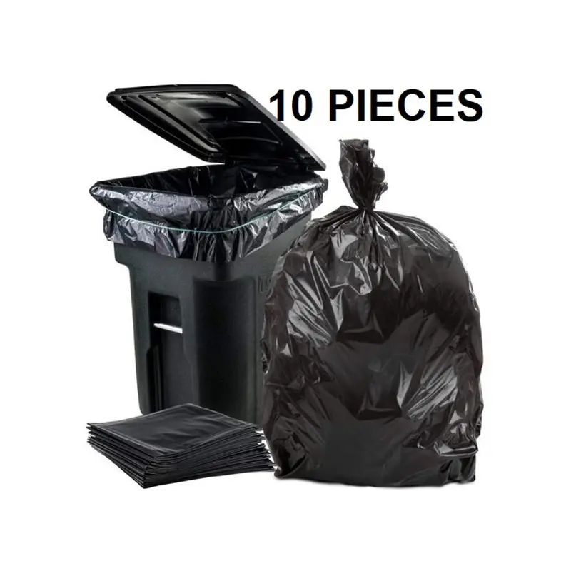 Picture of 10PCS BLACK (45" X27") Trash Bag / Poly Bag / Garbage Bag / Moyla Felar Bag / Polibag(Black)