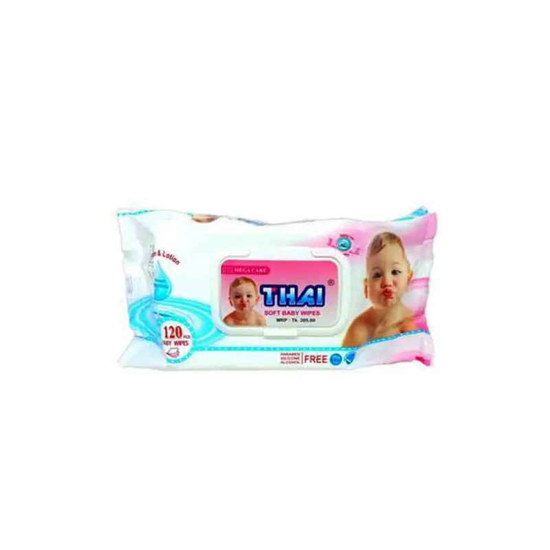 Picture of Thai Baby Wet Wipes (Pouch Pack)- 120Pcs(Multicolor)