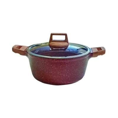 Picture of 28CM MGC Ajnur Marble Sospan or Casserole With Glass Lid(Multicolor)