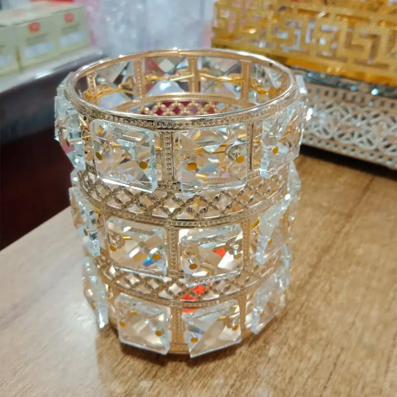 Picture of Candle Crystal Decor Christmas Decor Wedding Decor Desktop Adornment Candle Stand Home Decor Candle Holder European Style Candlestick(Multicolor)