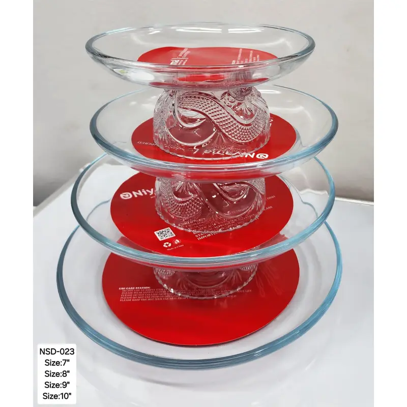 Picture of 4 Pcs Tempered Glass Round Shaped Serving Bowls Set NSD-023(Multicolor)