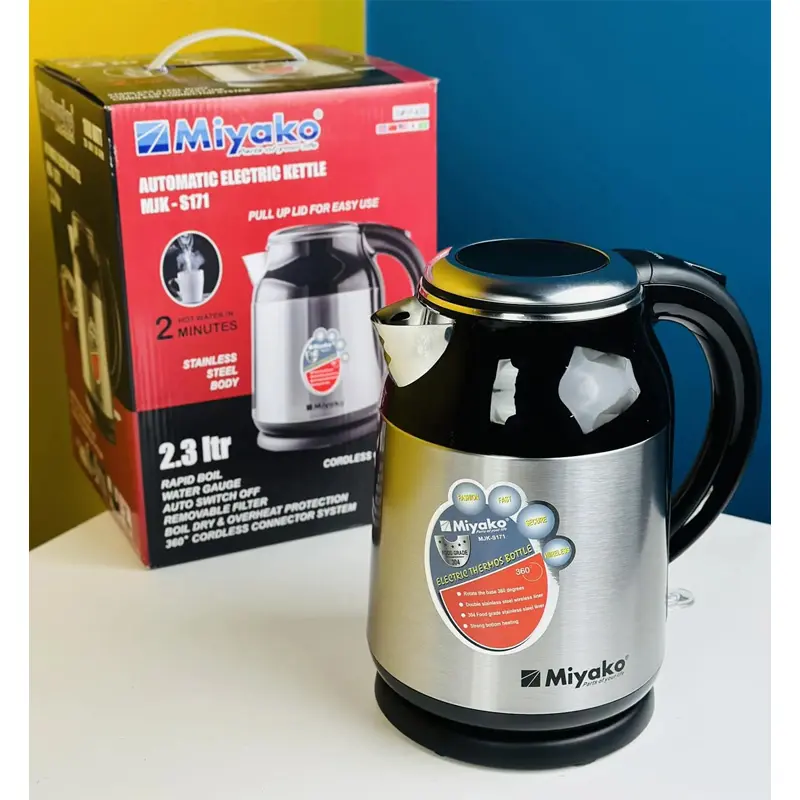 Picture of 2.3 Litre Miyako Automatic Electric Kettle  MJK-S171  Made in Malaysia(Multicolor)