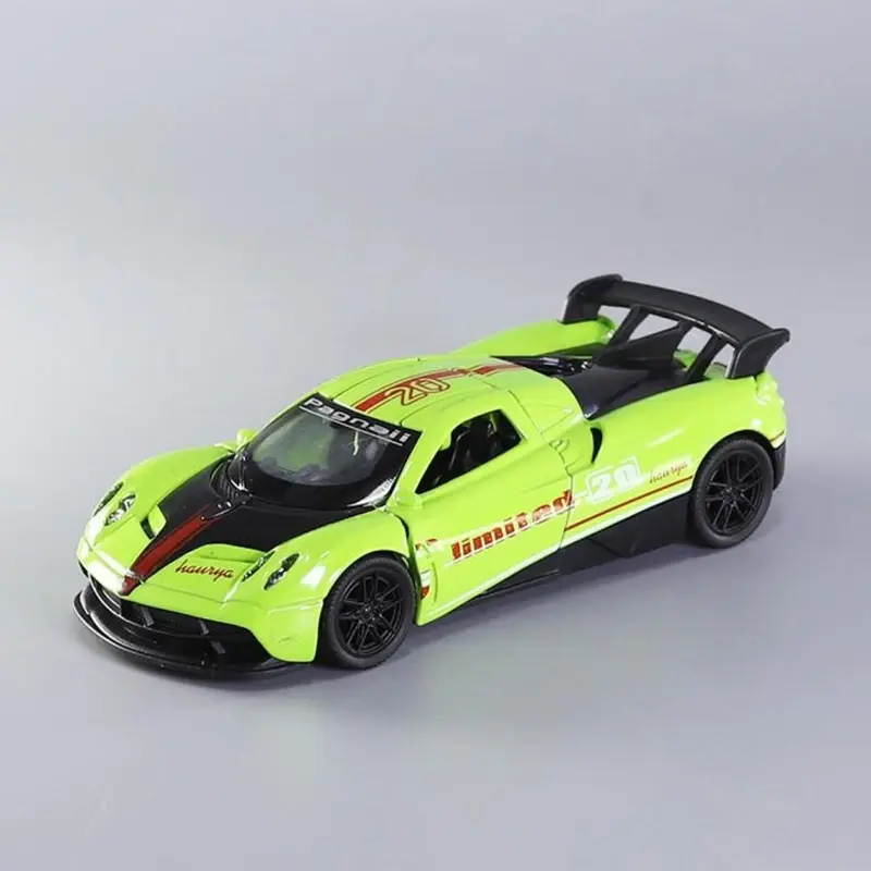 Picture of 1PC Pagani huayra 1:36 alloy sports car model children's pull back car boy baby door opening toy car racing gift car PUBG(Multicolor)