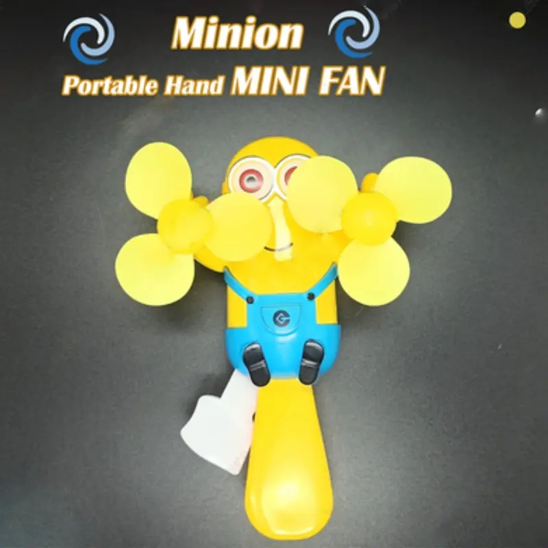 Picture of 1PC Minion Portable Manual Hand Crank Mini Fan Without Battery