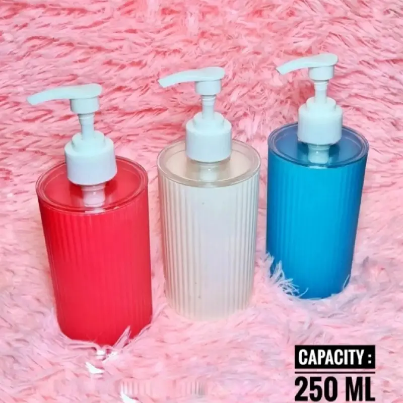 Picture of 1PC Hand Wash Liquid Plastic Bottle Jar 250ML / Bathroom Shop Jar / Hand Wash Liquid Refile Bottle - Multicolour(Multicolor)