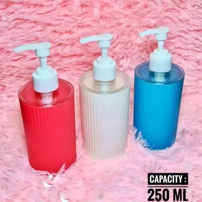 Picture of 1PC Hand Wash Liquid Plastic Bottle Jar 250ML / Bathroom Shop Jar / Hand Wash Liquid Refile Bottle - Multicolour(Multicolor)