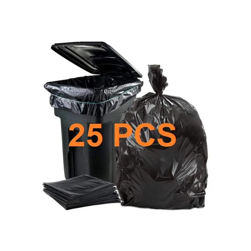 Picture of Black (24" X20") 25PCS Trash Bag / Poly Bag / Garbage Bag / Moyla Felar Bag / Polibag(Multicolor)