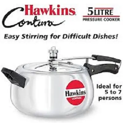 Picture of Hawkins Contura Silver Pressure Cooker 5 litre(Silver)