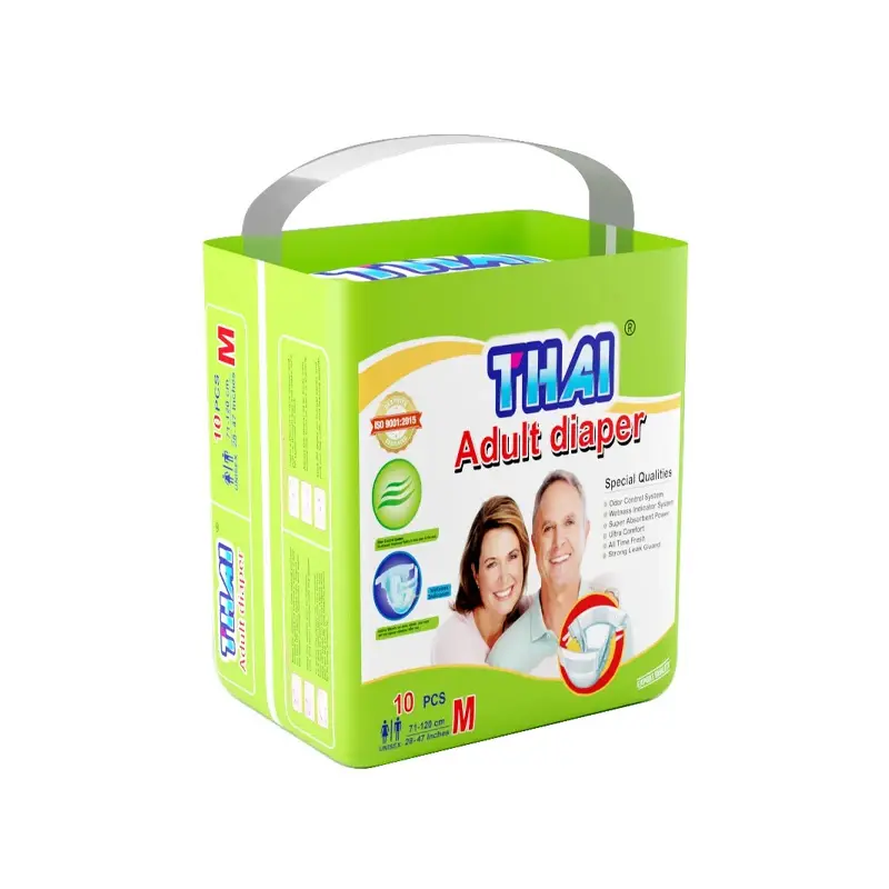 Picture of Thai Adult Diaper Size-M 10PCS (71-120CM) (28-47 Inches)(Multicolor)