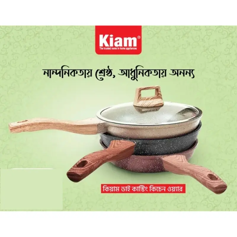 Picture of Kiam Die-casting 28cm Frypan With Glass Lid (Induction)(DIECAST28)