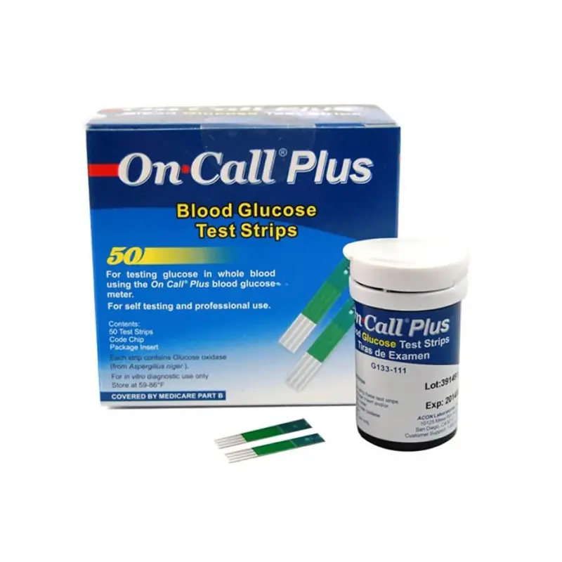 Picture of ON CALL PLUS Blood Glucose Test Strips 50 Pcs