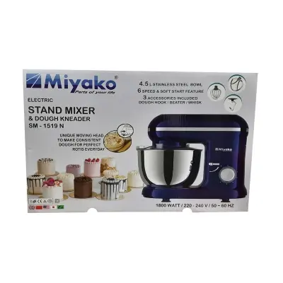 Picture of 4.5 Liter Miyako Electric Stand Mixer 1800Watt | SM-1519 N(Multicolor)