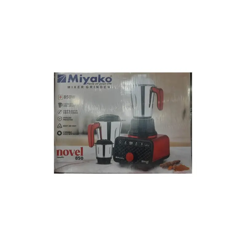 Picture of Miyako 3 in 1 Blender & Mixer Grinder Novel | 850 Watt | Made in India