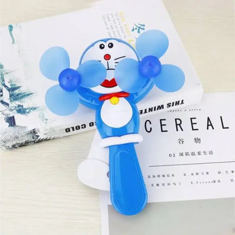 Picture of 1 PC Doraemon Portable Manual Hand Crank Mini Fan Without Battery