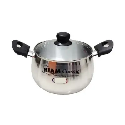 Picture of Kiam Aluminium Belly Shape Saucepan 30CM With Glass Lid(30CM)