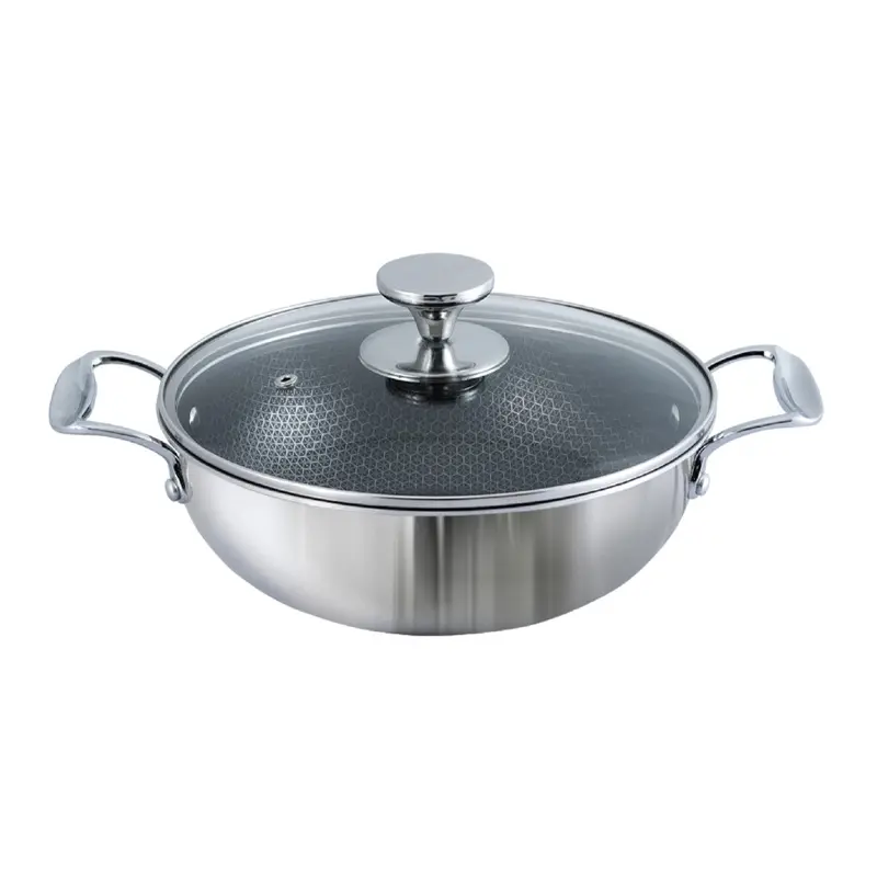 Picture of Kiam Tri Ply Honeycomb Stainless Steel Karai 20CM INDUCTION BOTTOM(Multicolor)