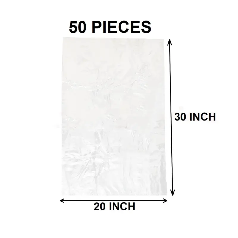 Picture of Clear (30" X20") 50PCS Trash Bag / Poly Bag / Garbage Bag / Moyla Felar Bag / Polibag(Multicolor)