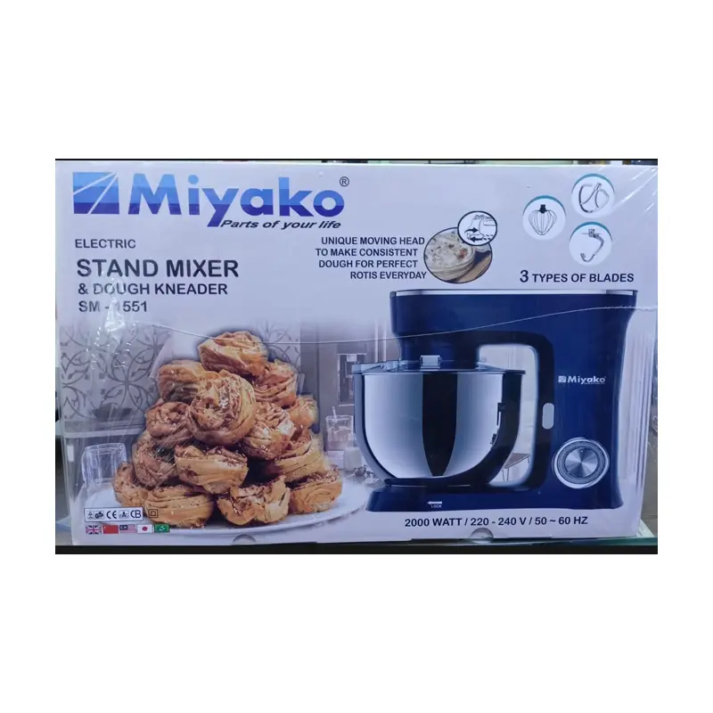 Picture of 7 Liter Miyako Stand Mixer 2000W SM-1551(Multicolor)
