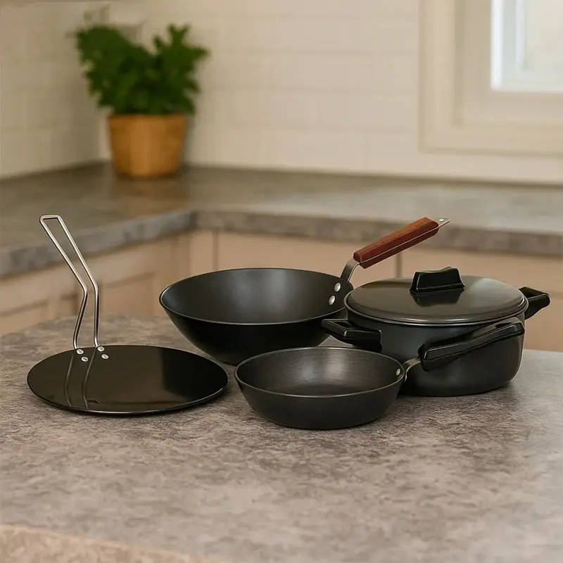 Picture of Hawkins Futura Cookware Set (ASET1) 4 Pc Cookware Set  (Hard Anodised, Aluminium, 4 - Piece)(Multicolor)