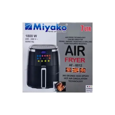 Picture of Miyako 7 Liter Air Fryer AF-6012 Digital Touch Control Panel(Multicolor)