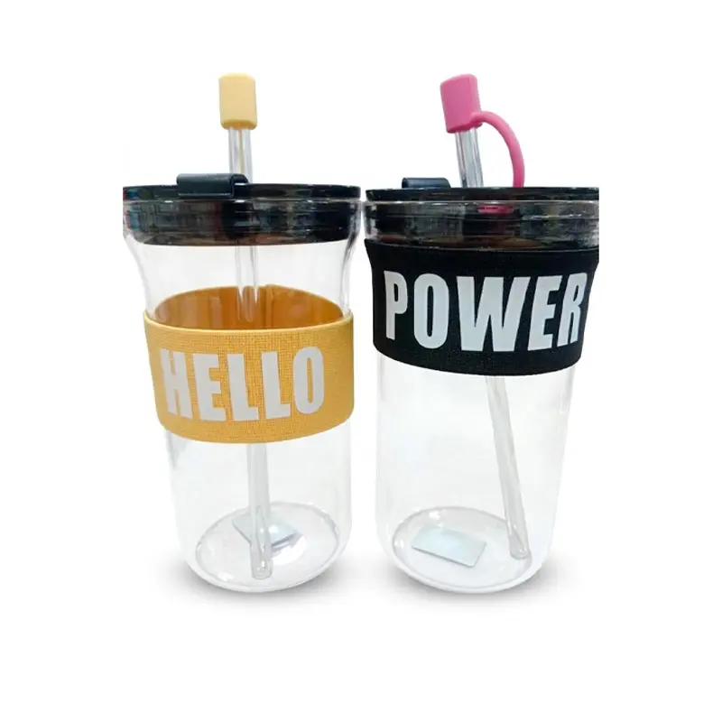 Picture of 1 Glass Can With Lid & Sip For Traveling & Gym 6357(Multicolor)