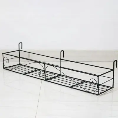 Picture of 1 PC Planter Stand Flower Pot Stand For Balcony Living Room Outdoor Indoor Grill Rack 26x8x4 Inches(Multicolor)