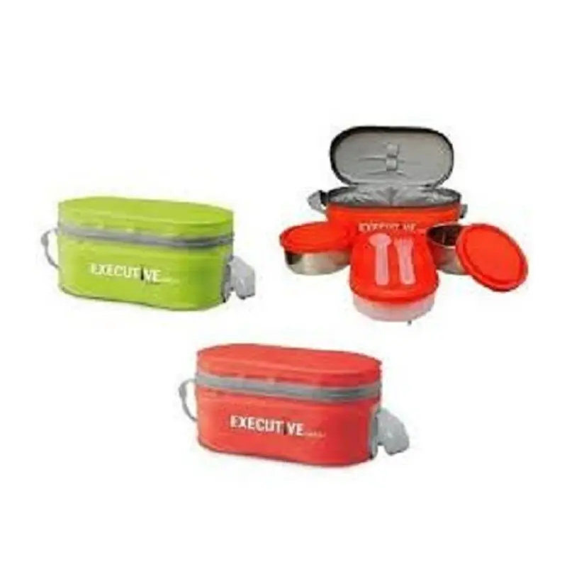 Picture of Milton Executive Lunch Box Soft Insulated Tiffin Box (2 SS Container,1 Microwave Safe Container)(Mixed)