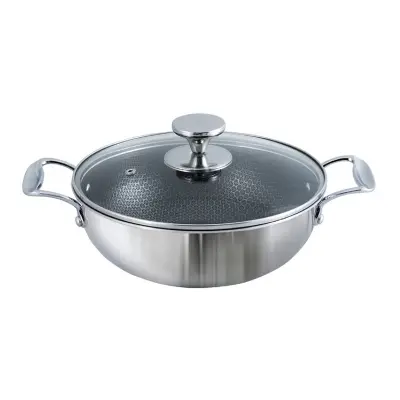 Picture of Kiam Tri Ply Honeycomb 20CM Stainless Steel Karai INDUCTION BOTTOM(Multicolor)