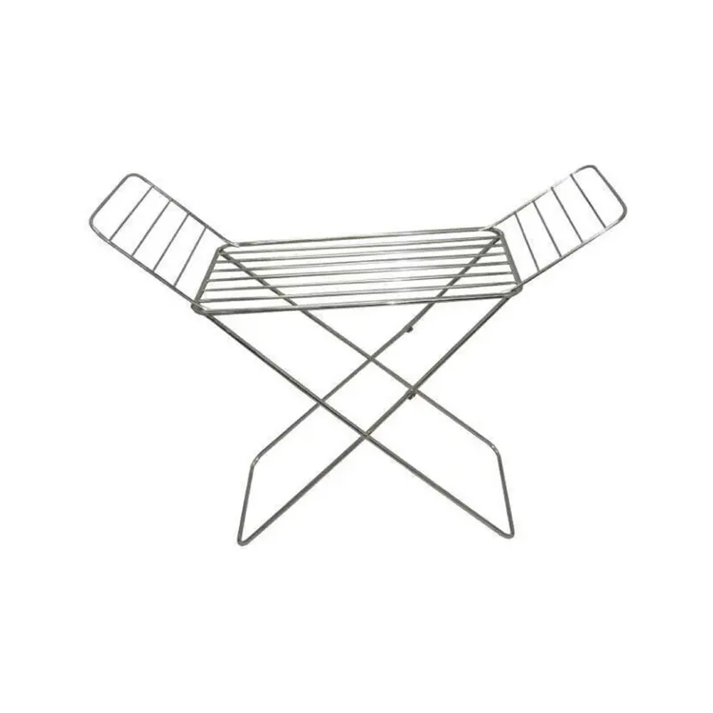 Picture of Home Intuition Foldable Clothes Drying Rack Dryer- SKB-Model- DCH-201 Multi-function cloth drying stand Adjustable height Durable caster wheels Rust free Hanger slots Designed for better air flow Better dry function by the windblown from various angles Us(Silver)