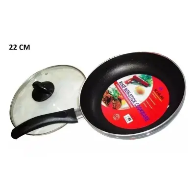 Picture of Kiam Non Stick Fry Pan With Glass Lid 22CM(Multicolor)